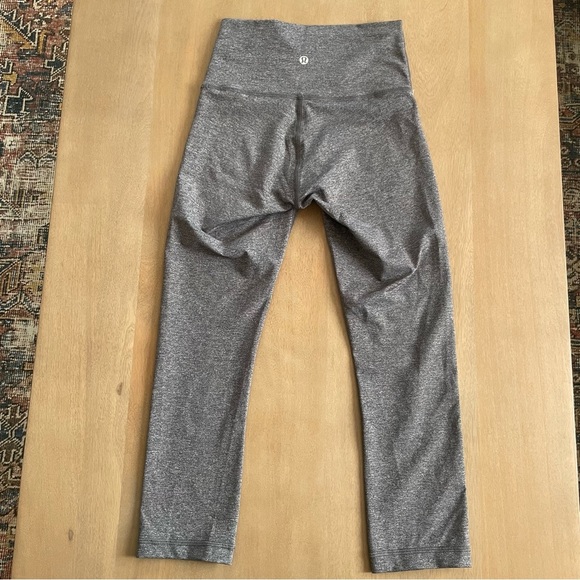 Lululemon Wunder Under Crop (High-Rise) *Luxtreme 21" Heathered Black - Picture 7 of 10